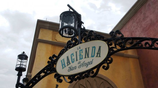 La Hacienda de San Angel at Epcot's Mexico Pavilion: Sign on the front of the restaurant. La Hacienda de San Angel at Epcot's Mexico Pavilion: Sign on the front of the restaurant.
