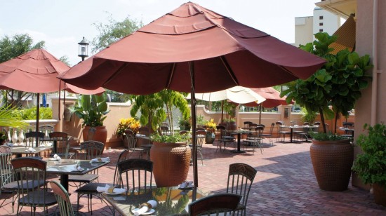 Tommy Bahama Tropical Cafe at Pointe Orlando on International Drive: Outdoor seating. Tommy Bahama Tropical Cafe at Pointe Orlando on International Drive: Outdoor seating.