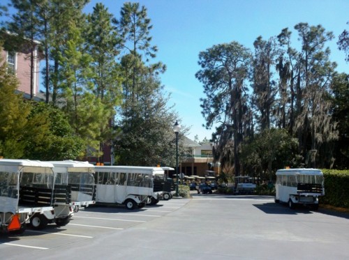 Golf cart parking at Saratoga Springs Golf cart parking at Saratoga Springs