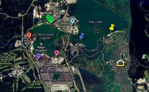 Wilderness Lodge & Fort Wilderness transportation map