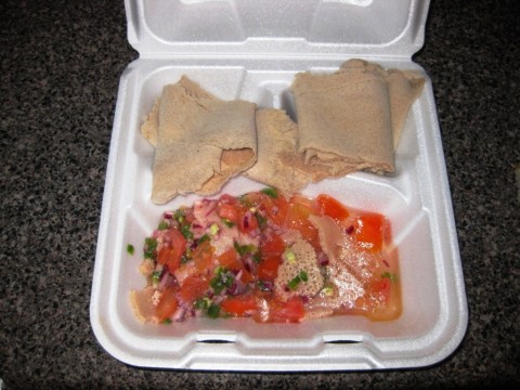 Nile Ethiopian Cuisine: Tomato FitFit to go. Nile Ethiopian Cuisine: Tomato FitFit to go.