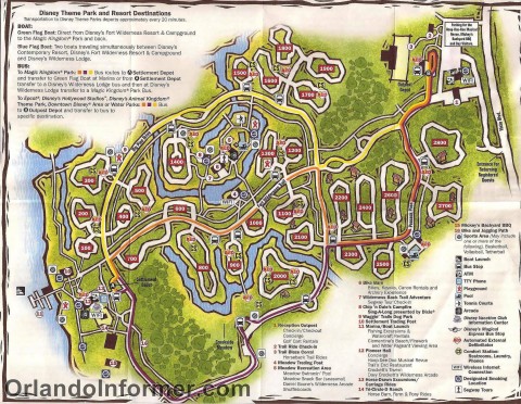 Disney's Fort Wilderness map - March 2011. Disney's Fort Wilderness map - March 2011.