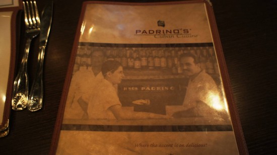 Padrino's Cuban Bistro: The menu. Padrino's Cuban Bistro: The menu.