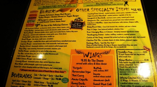 Bananas - A Modern American Diner: The menu. Bananas - A Modern American Diner: The menu.