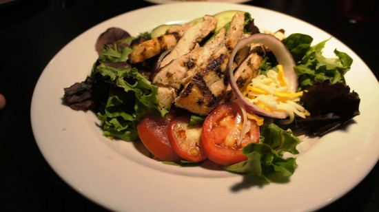 Bananas - A Modern American Diner: House Salad with chicken. Bananas - A Modern American Diner: House Salad with chicken.