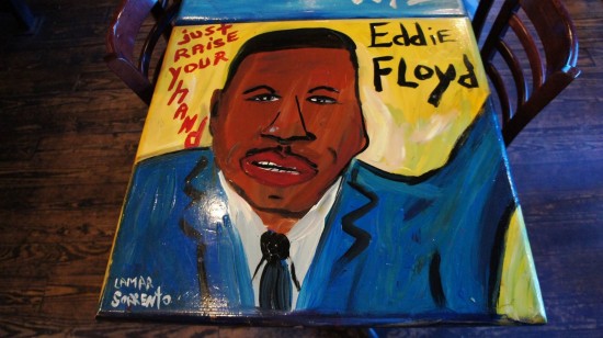 BB King's Blues Club at Pointe Orlando: Table art. BB King's Blues Club at Pointe Orlando: Table art.