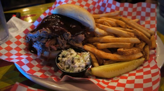 BB King's Blues Club at Pointe Orlando: Chopped BBQ Pork Sandwich. BB King's Blues Club at Pointe Orlando: Chopped BBQ Pork Sandwich.