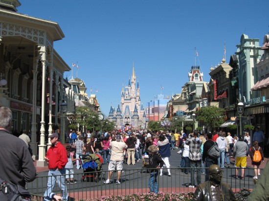 Main Street, USA at Walt Disney World: Magic Kingdom at 9am. Imagine it at noon! Main Street, USA at Walt Disney World: Magic Kingdom at 9am. Imagine it at noon!