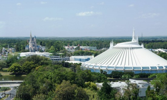 View of Magic Kingdom's Space Mountain from the top floor of Bay Lake Tower. View of Magic Kingdom's Space Mountain from the top floor of Bay Lake Tower.
