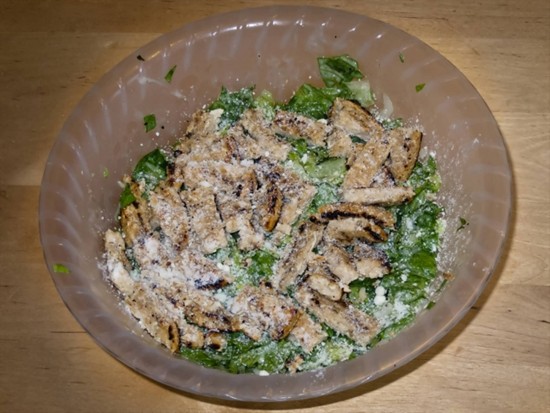 Min & Bill's Chicken Caesar Sandwich: "Juicy" Caesar salad. Min & Bill's Chicken Caesar Sandwich: "Juicy" Caesar salad.