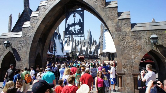 Spring Break crowds inside the Wizarding World of Harry Potter - April 2, 2012.