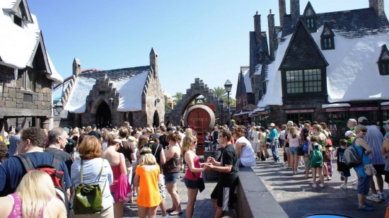 Spring Break crowds inside the Wizarding World of Harry Potter - April 2, 2012: Love at first butterbeer. Spring Break crowds inside the Wizarding World of Harry Potter - April 2, 2012: Love at first butterbeer.