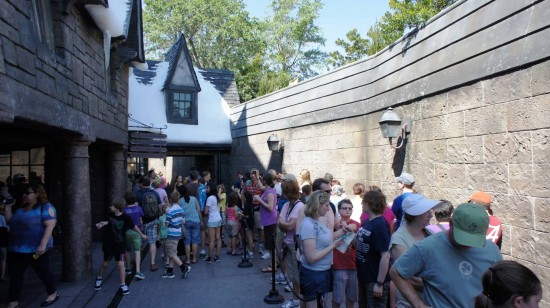 Spring Break crowds inside the Wizarding World of Harry Potter - April 2, 2012: Queue for Dervish & Banges. Spring Break crowds inside the Wizarding World of Harry Potter - April 2, 2012: Queue for Dervish & Banges.