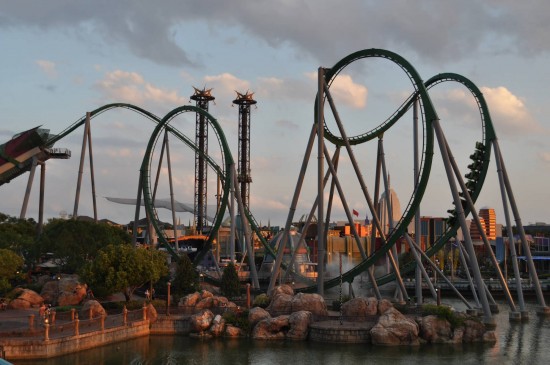 Partly cloudy skies but still plenty of fun at Incredible Hulk. Partly cloudy skies but still plenty of fun at Incredible Hulk.