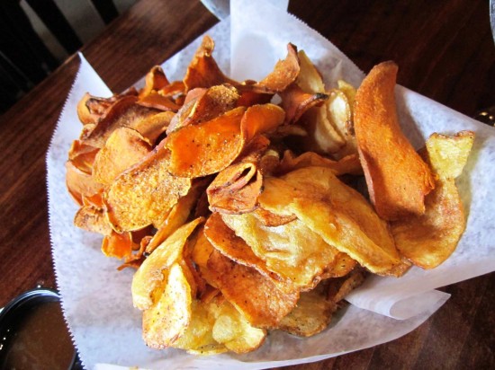 Dexter's of Winter Park: Dexter's housemade basket of potato and sweet potato chips. Dexter's of Winter Park: Dexter's housemade basket of potato and sweet potato chips.