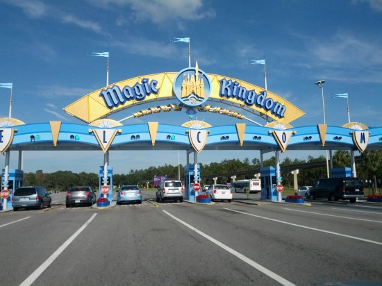 Entrance to Magic Kingdom parking.