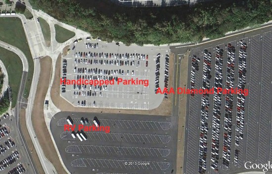 Handicapped parking at Disney's Animal Kingdom.