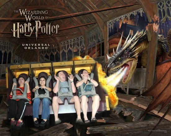 Souvenir ride photo from Harry Potter and the Forbidden Journey.