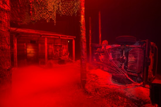Inside HHN 2013's Evil Dead haunted house.