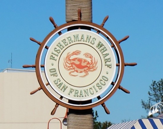Fisherman's Wharf sign in USF's San Francisco backlot.