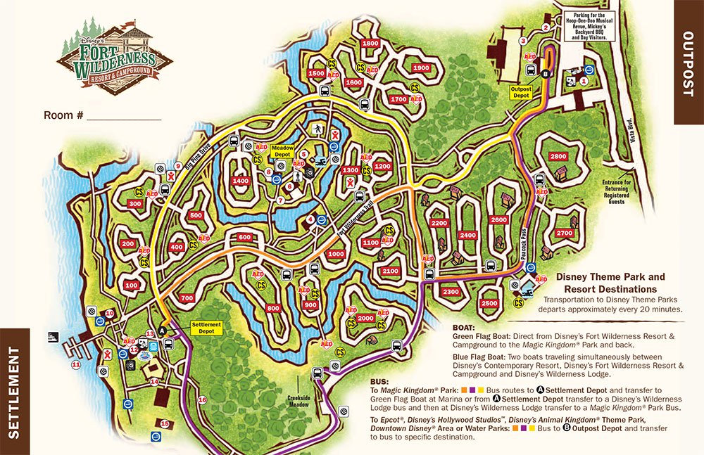 Fort Wilderness campgrounds map