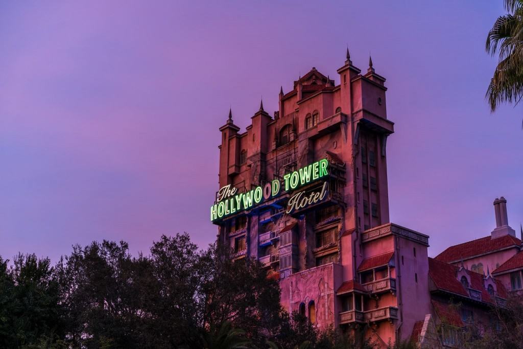 Tower of Terror at Sunset at Disney's Hollywood Studios