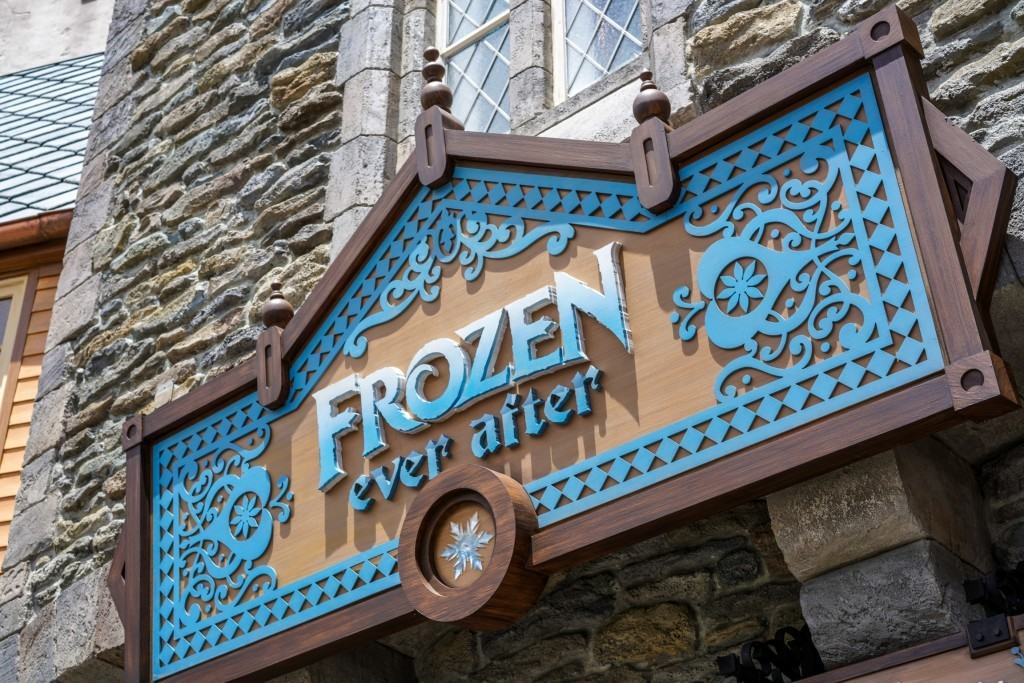 Frozen Ever After Attraction Marquee at Epcot