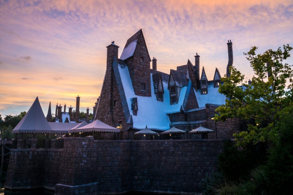 Sunset at The Three Broomsticks at The Wizarding World of Harry Potter - Hogsmeade