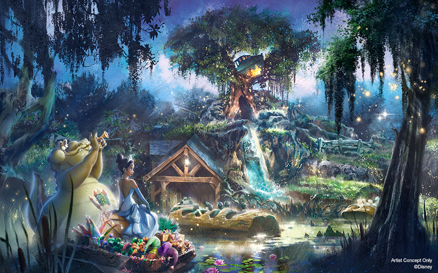 The Princess and the Frog Splash Mountain Reimagining Concept Art