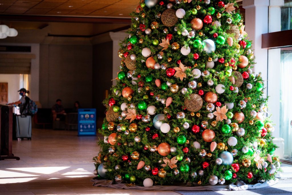 Royal Pacific Resort lobby Christmas tree