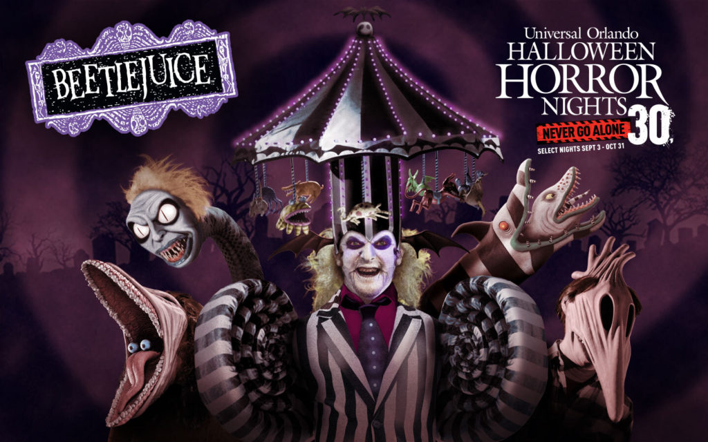 Beetlejuice haunted house at Halloween Horror Nights 2021